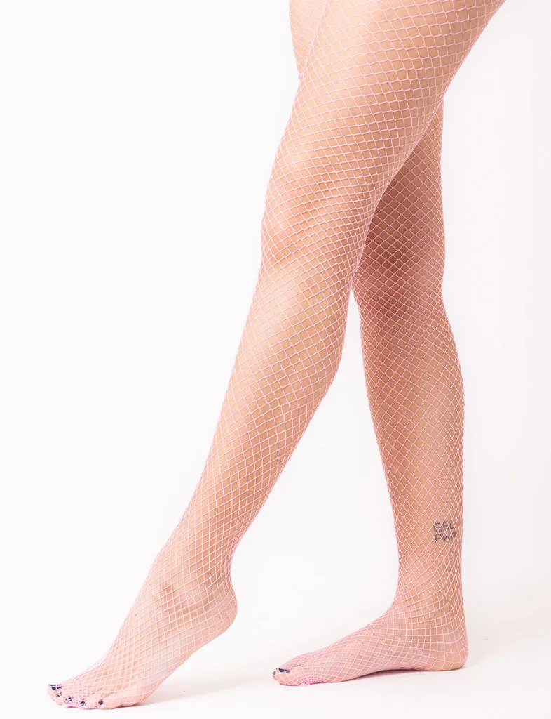 SMALL MESH FISHNET STOCKING - BABY PINK