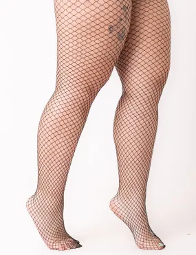 SMALL MESH FISHNET STOCKING - BLACK