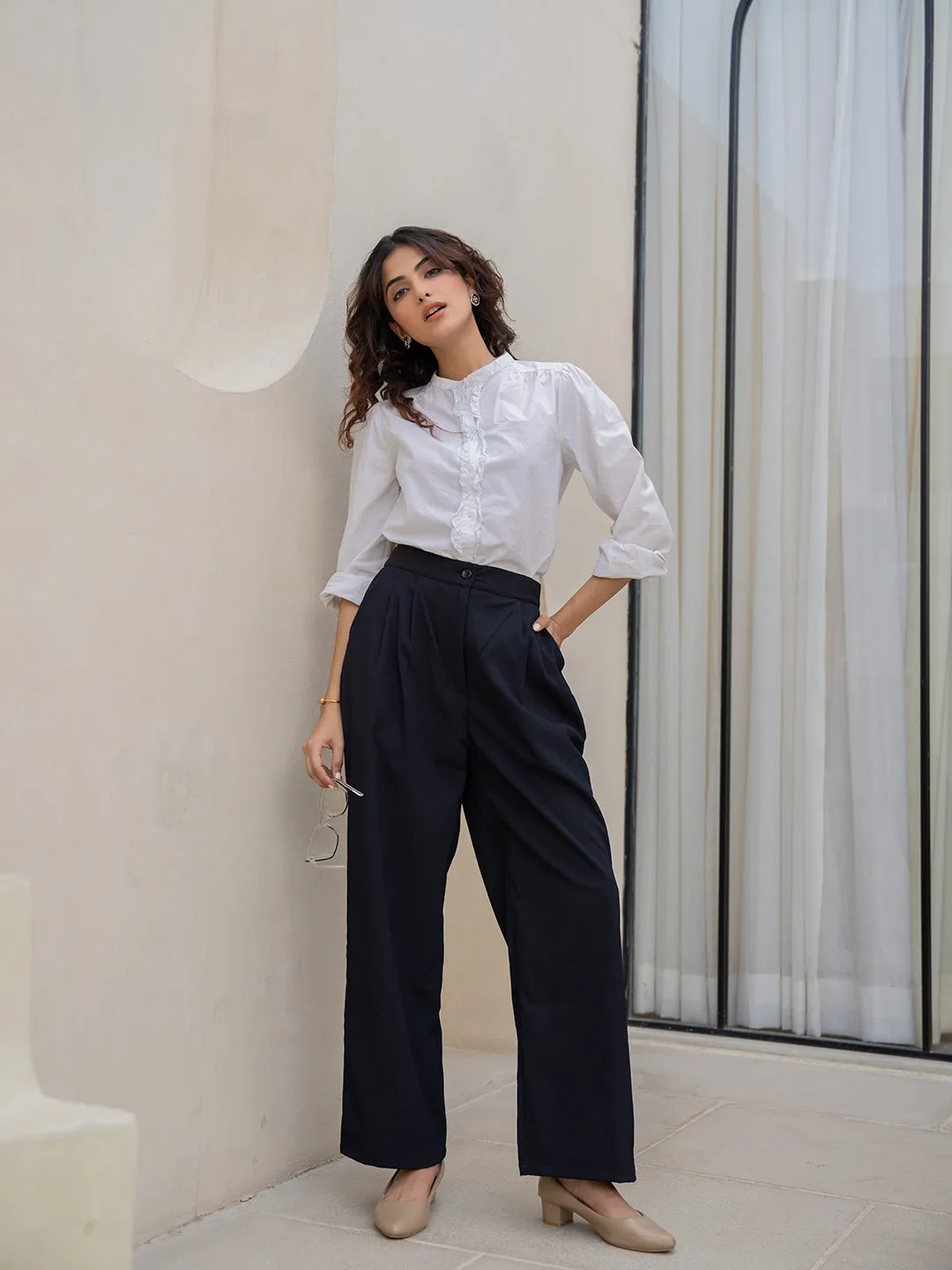 Star Line Black Formal Pants