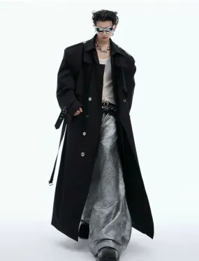 Structured Double-Breasted Trench Coat