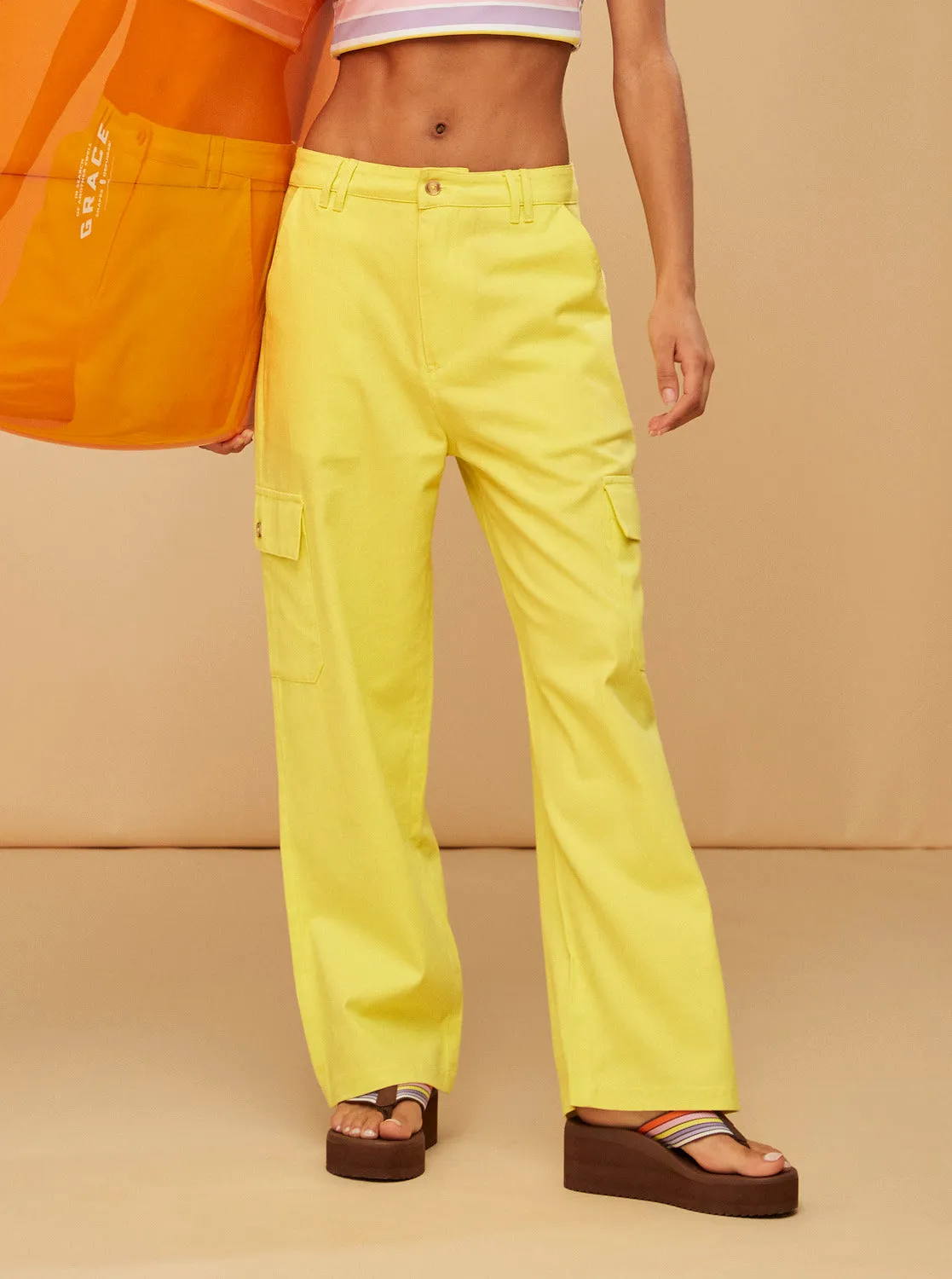 Surf.Kind.Kate. Cargo Pants - Yellow Plum