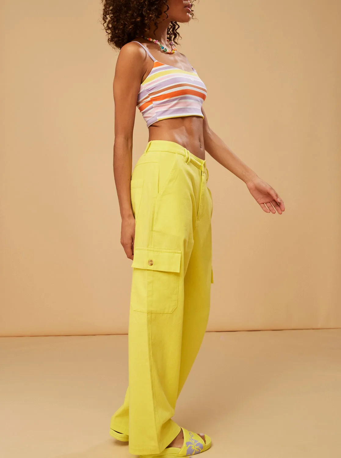 Surf.Kind.Kate. Cargo Pants - Yellow Plum