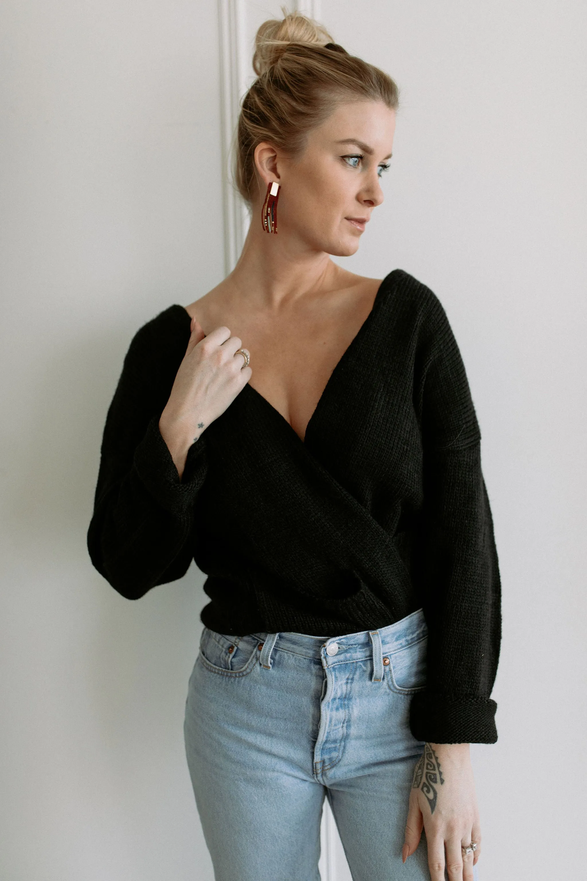 The Ashley Button Cardigan - Black