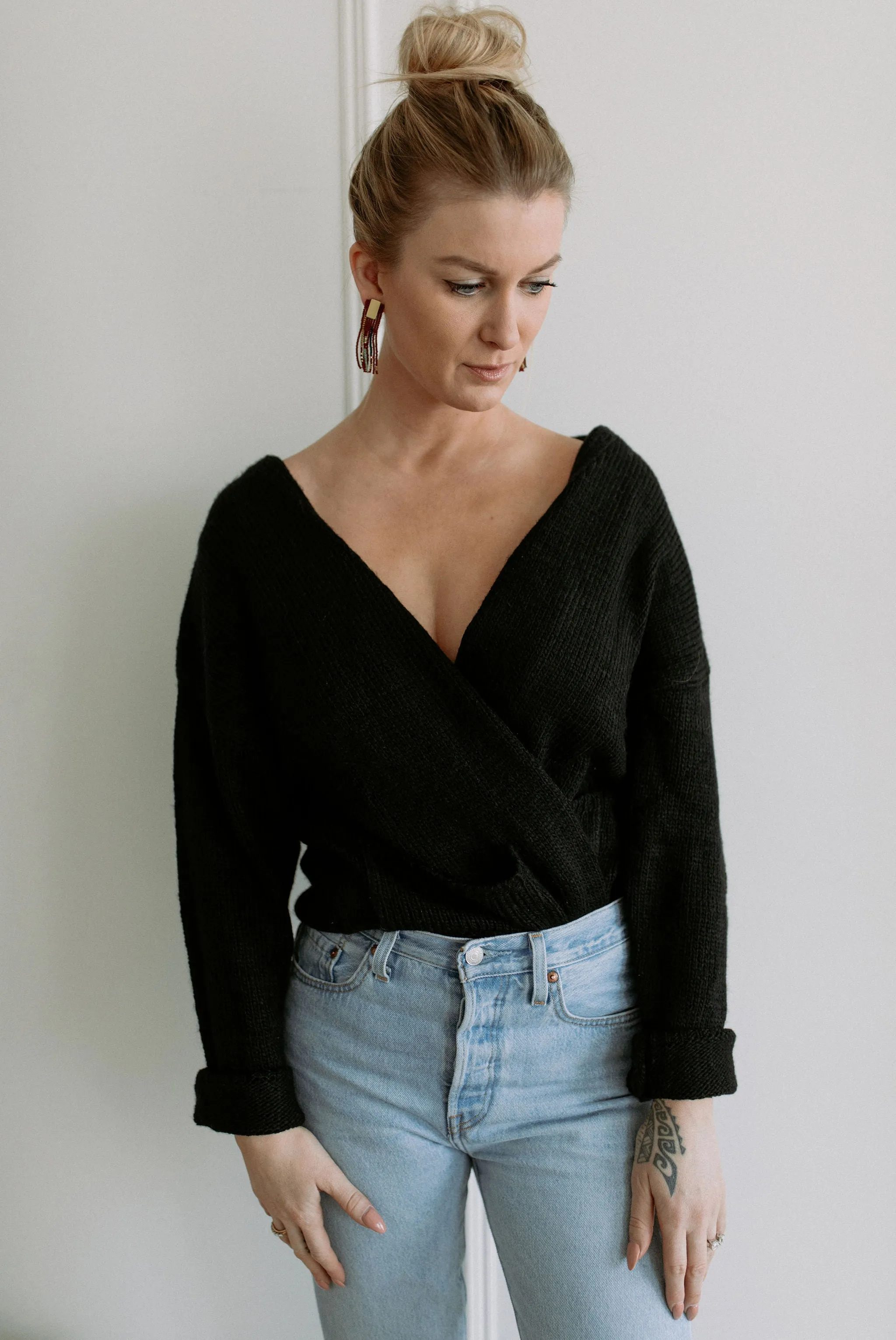 The Ashley Button Cardigan - Black