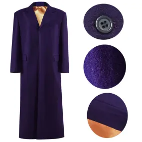 The Dark Knight Purple Joker Woolen Trench Coat ACcosplay