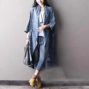 Thin Layered Denim Trench Coat