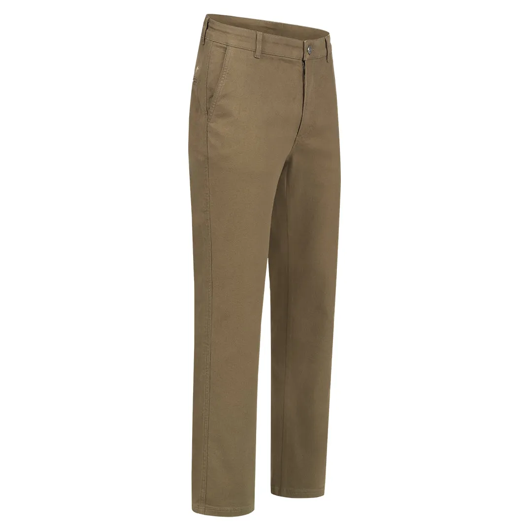 Tom Denim Stretch Chino Trousers - Dark Olive by Blaser