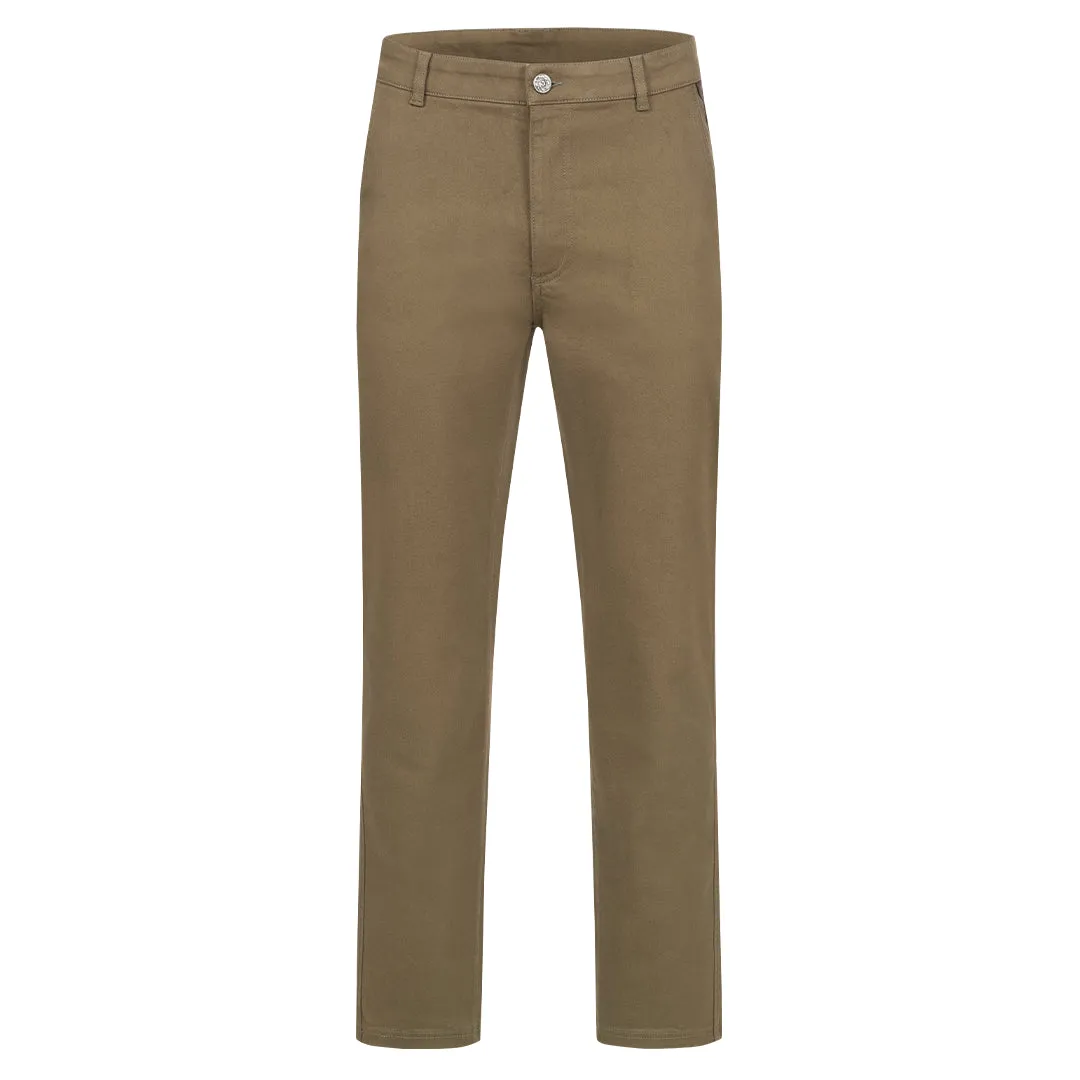 Tom Denim Stretch Chino Trousers - Dark Olive by Blaser