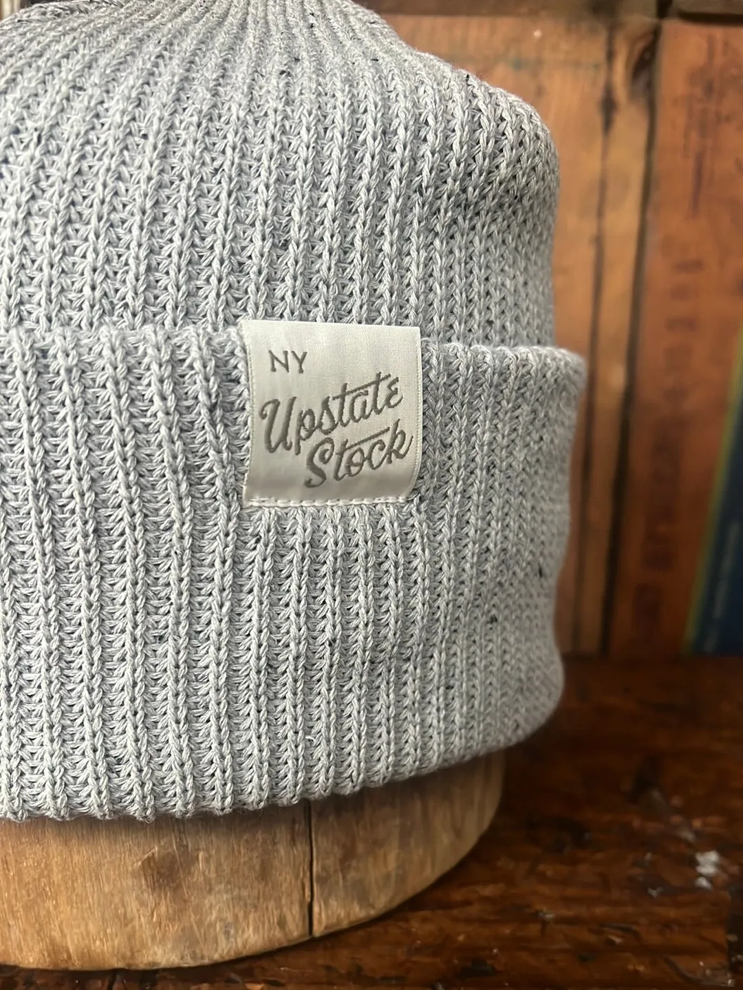 Upcycyled Superfine Cotton Watchcap - Grey Fleck