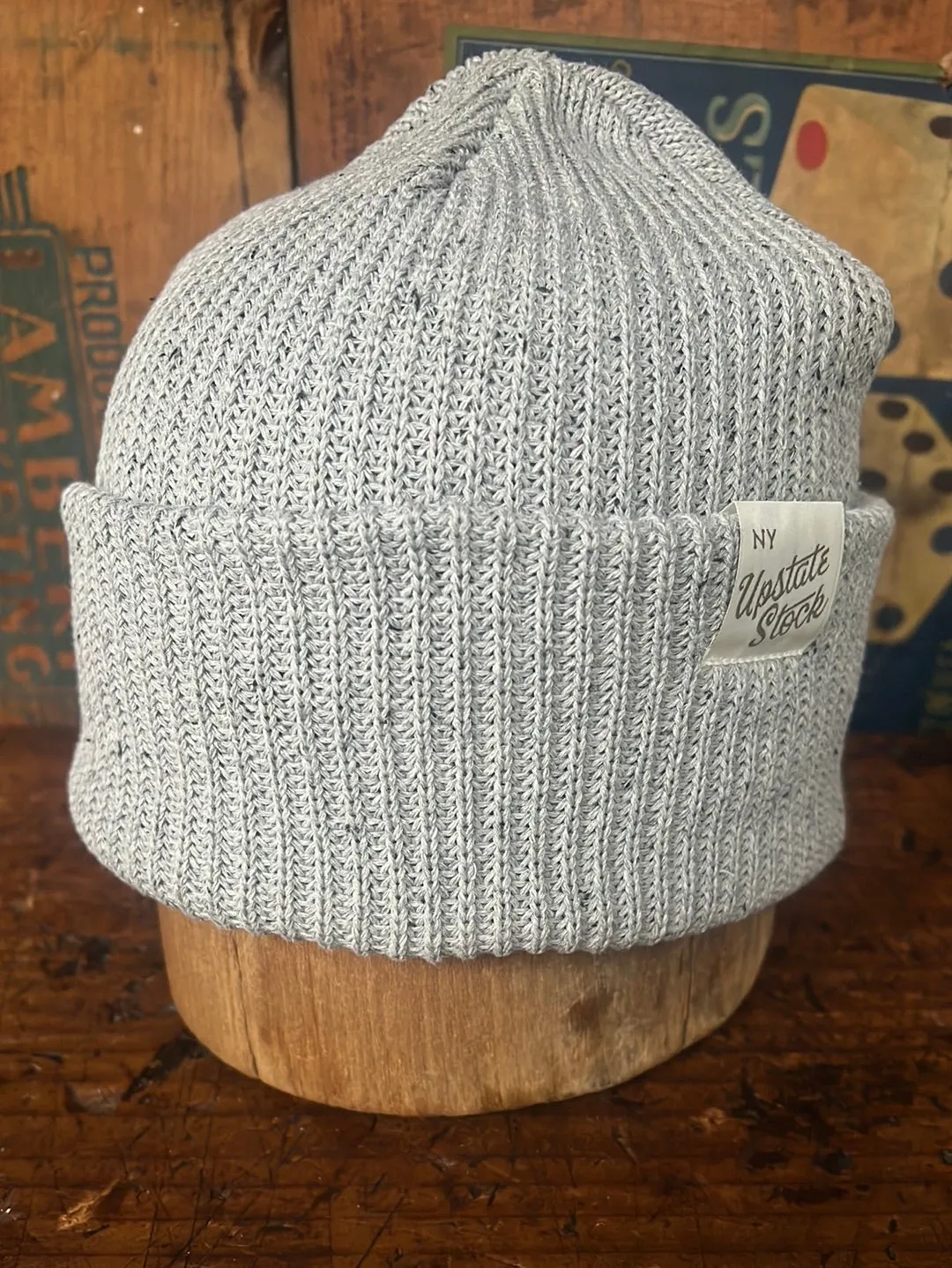 Upcycyled Superfine Cotton Watchcap - Grey Fleck