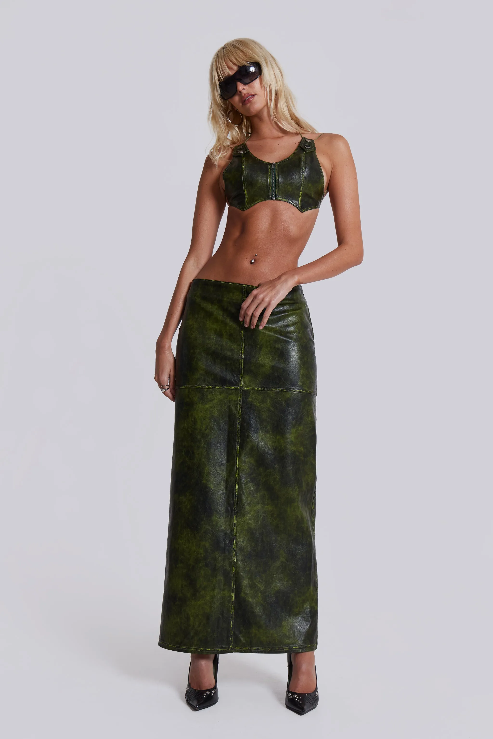 Venom Faux Leather Maxi Skirt