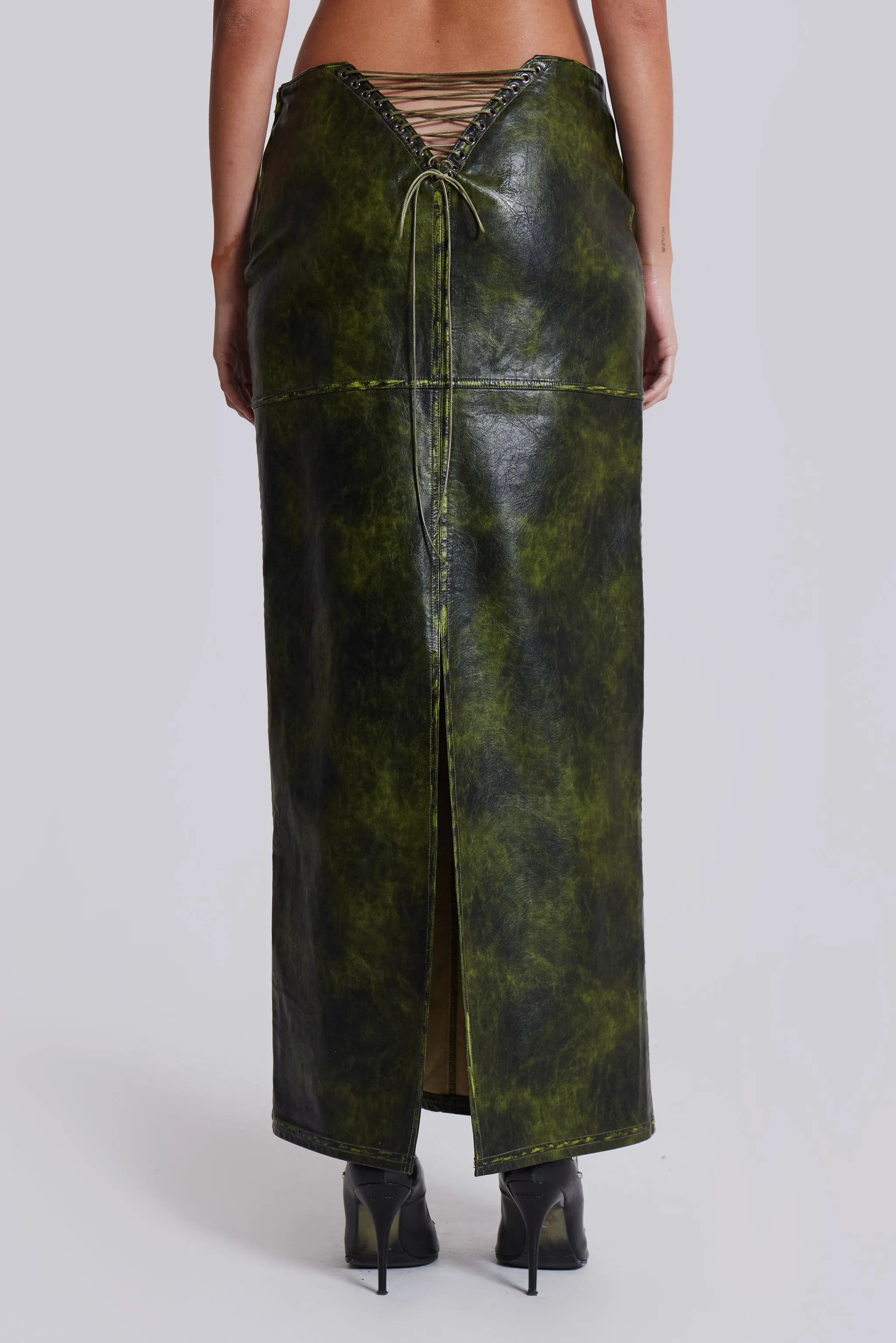 Venom Faux Leather Maxi Skirt