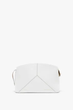 Victoria Clutch Bag In White Grained Leather