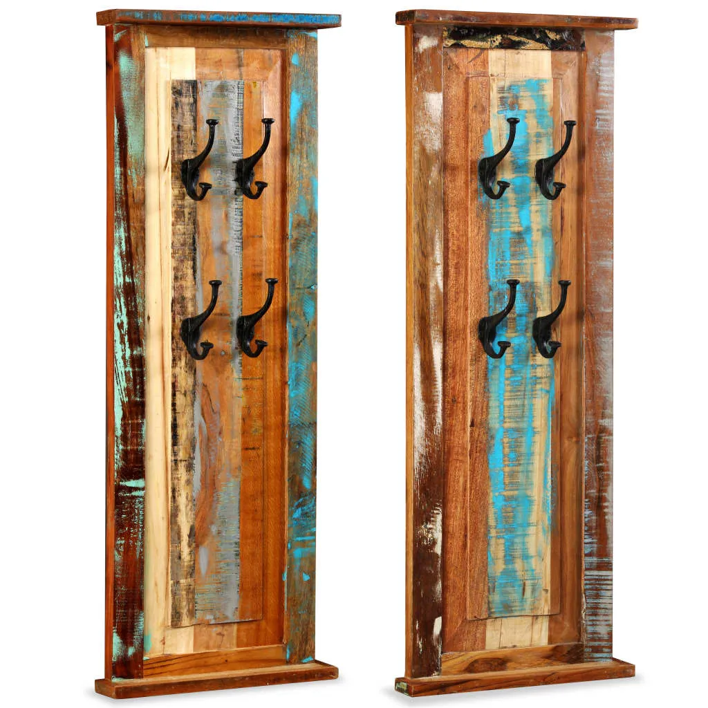 vidaXL Coat Racks 2 pcs Solid Reclaimed Wood 38x100 cm