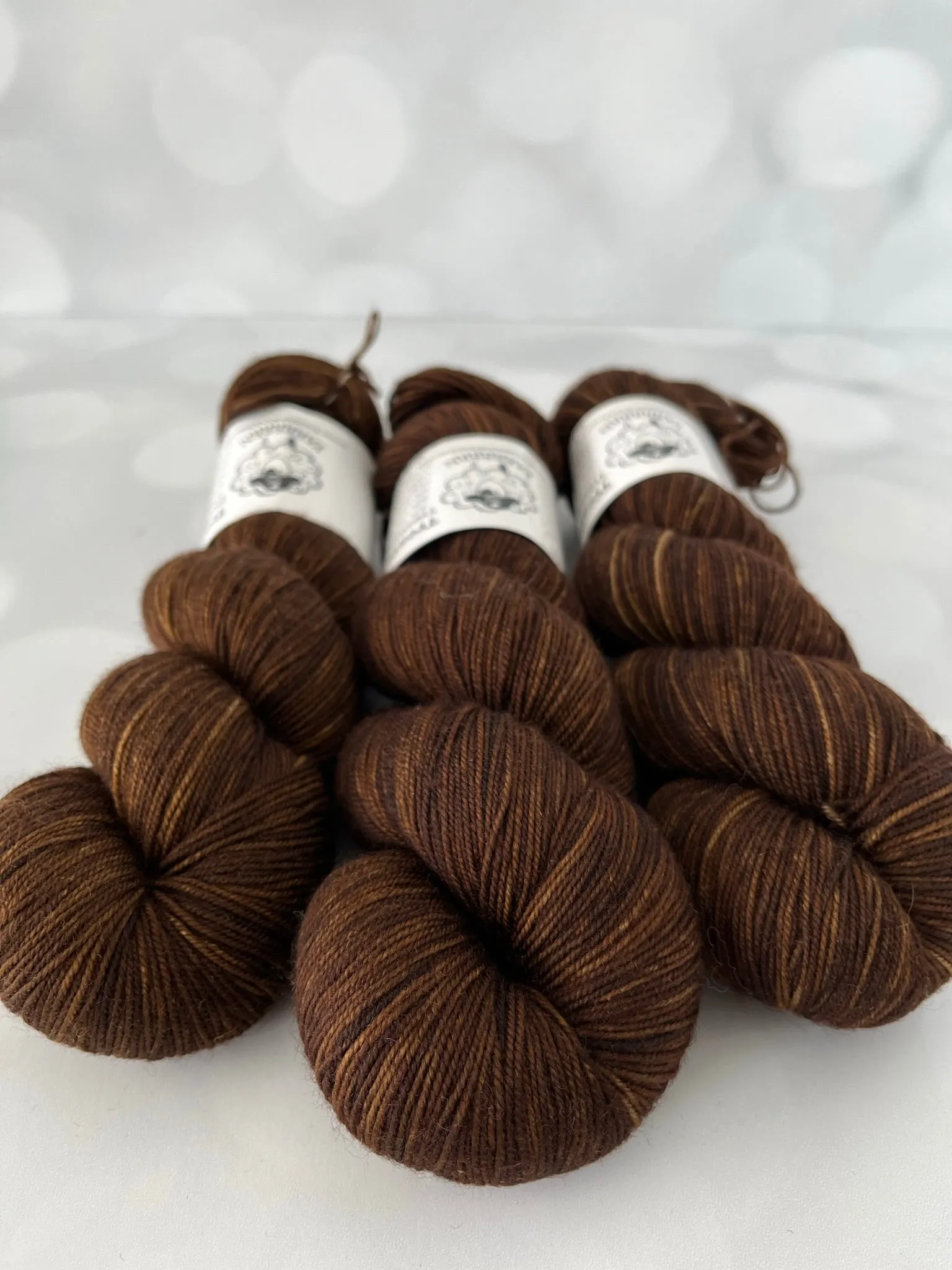 Walk the Plank, Treasured YAK Toes Sock Yarn, chocolate brown yarn