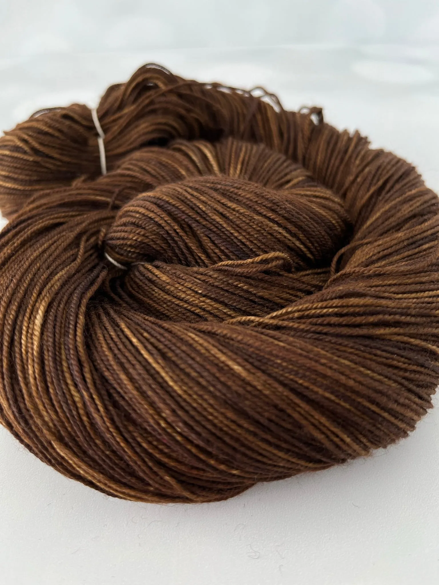 Walk the Plank, Treasured YAK Toes Sock Yarn, chocolate brown yarn