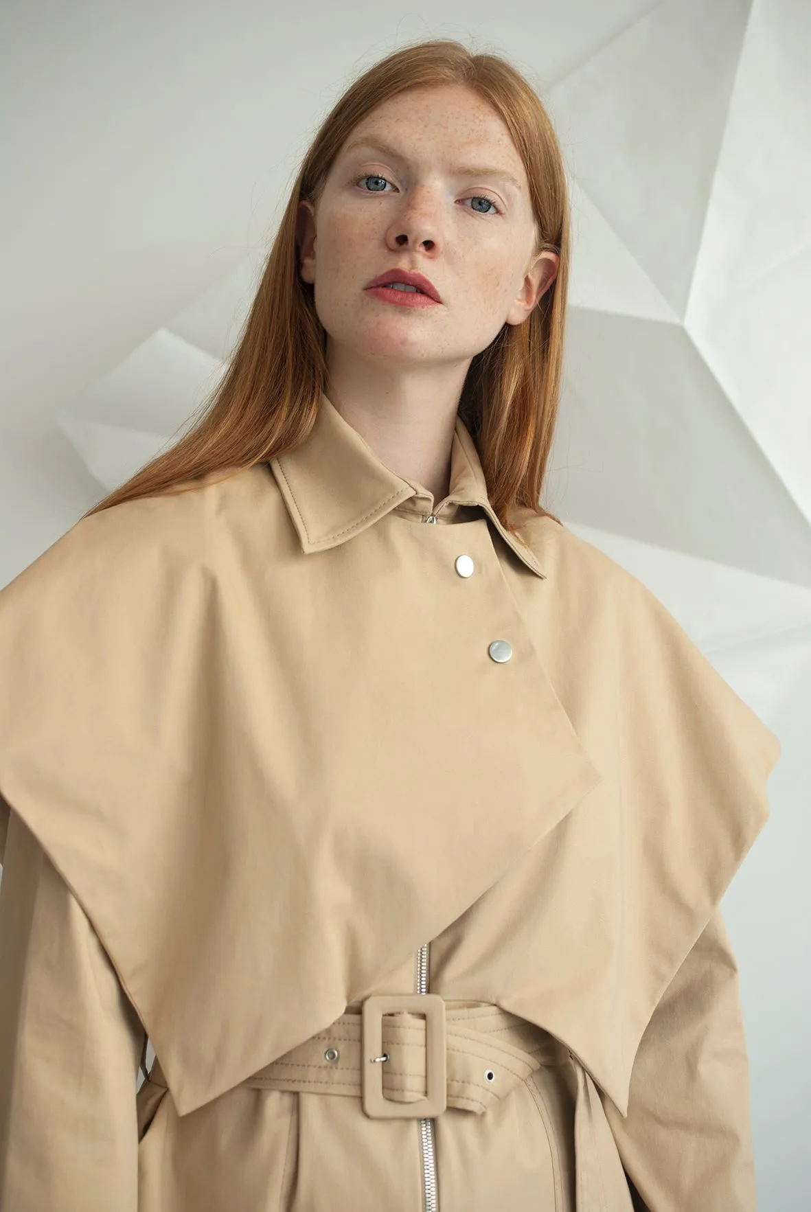 Wing Structured Cotton-gabardine Trench Coat