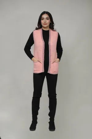 Women V-Neck Sleeveless Cardigan