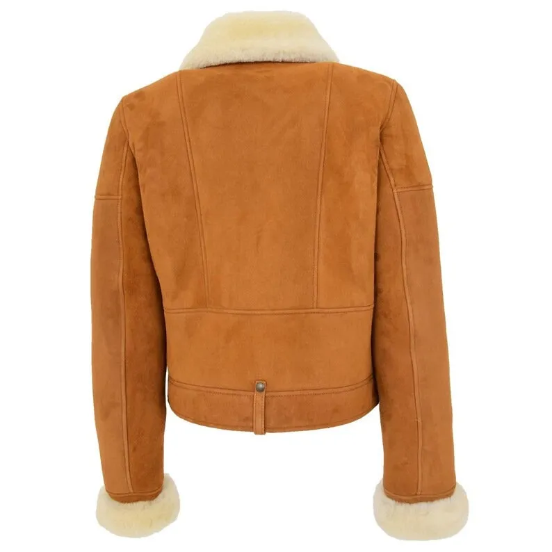 Women's B3 Shearling Sheepskin Fur Aviator Jacket