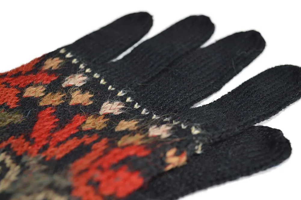 Women's Full-Fingered Alpaca Gloves for Winter