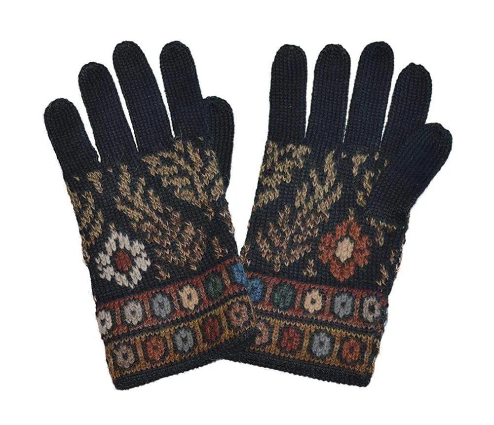 Women's Full-Fingered Alpaca Gloves for Winter