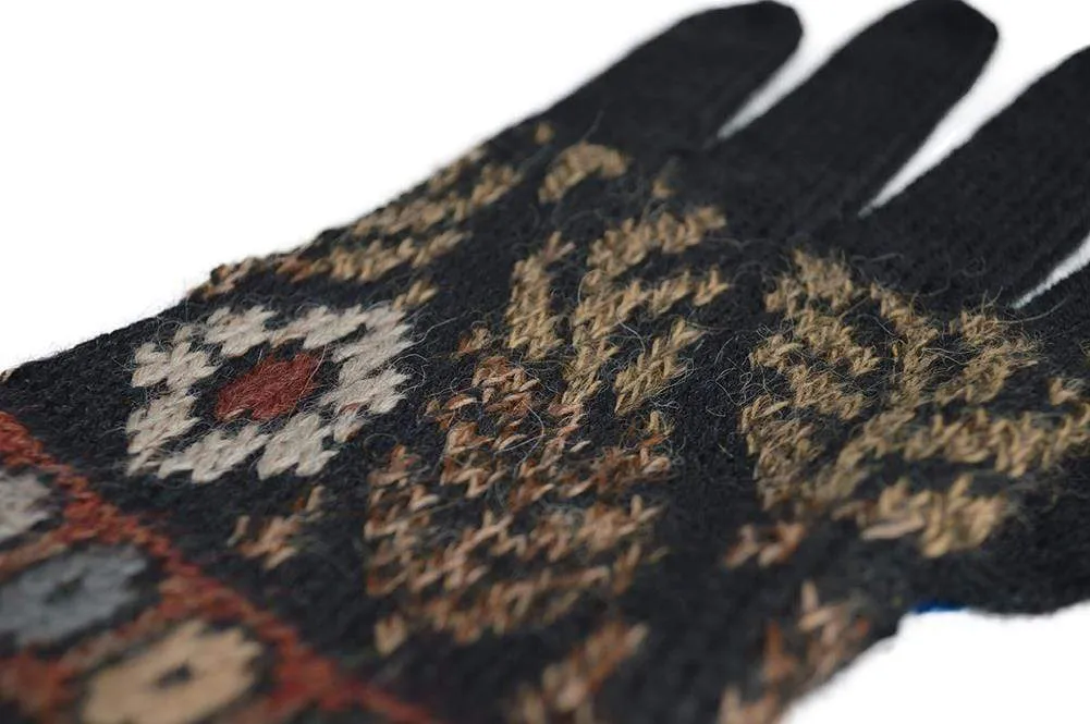 Women's Full-Fingered Alpaca Gloves for Winter