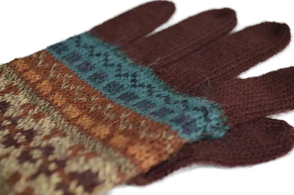 Women's Full-Fingered Alpaca Gloves for Winter