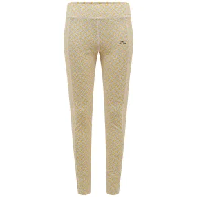 Womens Zena Print Lux Sculpt Tights White JL Monogram Check - AW22