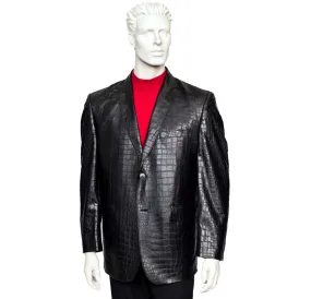 Zacchi Mickey Alligator Leatherette Black Jacket (71100)